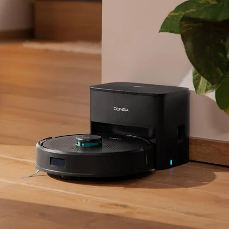 Cecotec Conga Y70, Beutelloser Staubsauger-Roboter mit LiDAR-Navigation, 3 l Staubbehälter, Schwarz, integrierte Wischfunktion – Bild 3