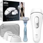 Braun IPL Silk Expert Pro 3 Haarentfernungsgerät Damen/Herren, dauerhaft sichtbare Haarentfernung, Venus Rasierer & Tasche, Alternative zur Laser Haarentfernung, Geschenk Frau, PL3221, weiß/silber