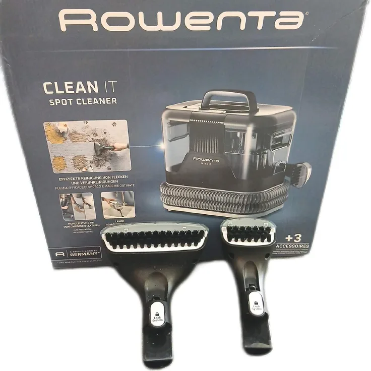 Rowenta Clean It IN5010F0, tragbarer Fleckenreiniger mit 12.500 Pascal Saugkraft, schwarz-grau