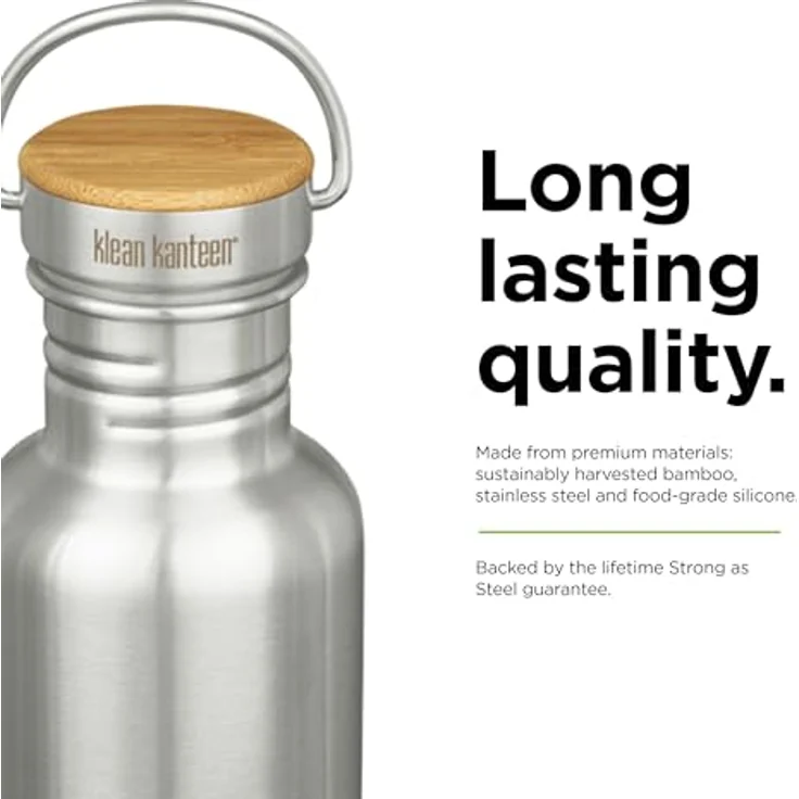 Klean Kanteen Reflect - 800ml Edelstahlflasche mit Bamboo Cap 2.0 – Bild 5