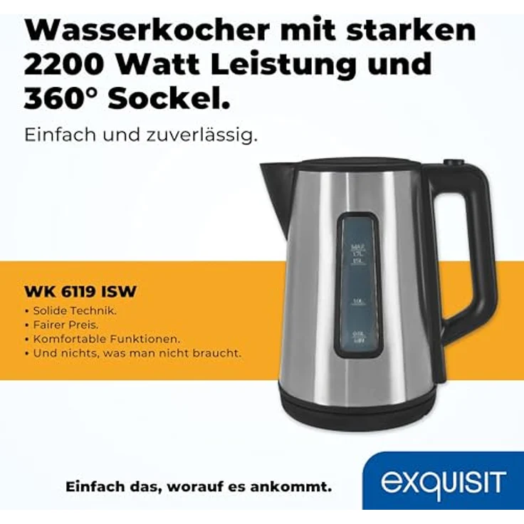 Exquisit WK 6119 isw, Wasserkocher – Bild 2