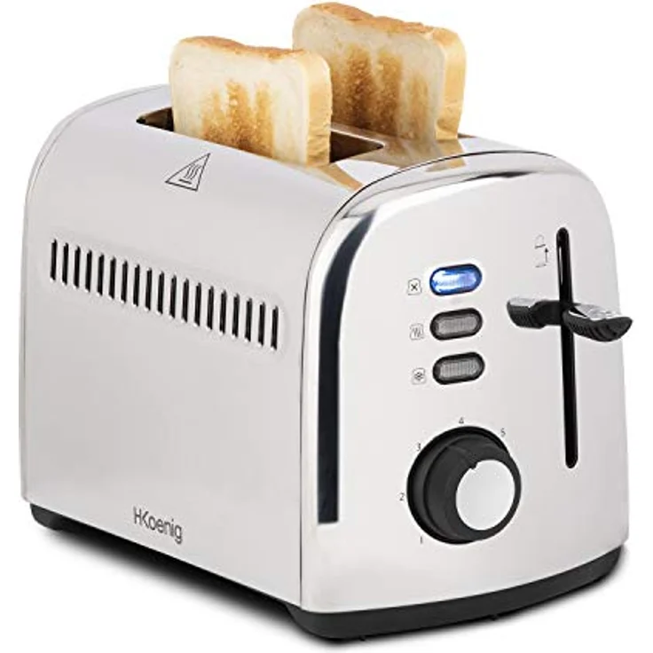 H.KOENIG TOS9 Toaster 2 Scheiben, Edelstahl – Bild 2