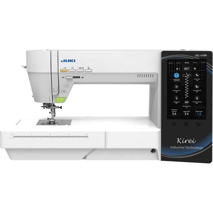 Juki Kirei HZL-UX8S, Nähmaschine mit 368 integrierten Stichen, 7"-Touchpanel und erweiterten Individualisierungsfunktionen