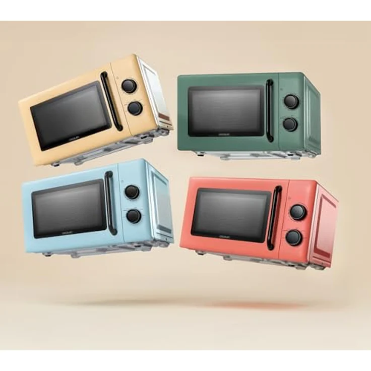 Cecotec Proclean 3010, Mikrowelle 1150 W, 20 L, Edelstahl, blau, mit Drehknopf und Auftaumodus – Bild 3