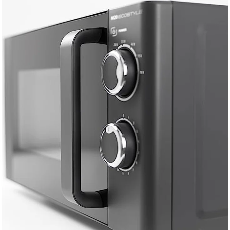 Caso M20 Ecostyle Design Mikrowelle, Standgerät, 20 Liter Garraum, 700 Watt, Drehteller 24,5cm, einfache Bedienung, anthrazit – Bild 3