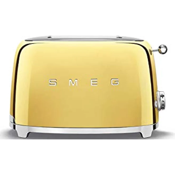 Smeg TSF01GOEU Doppelschlitztoaster, 950W, 6 Bräunungsstufen, gold – Bild 3