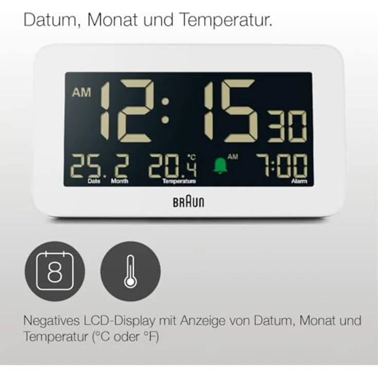 Braun BC10W digitaler Wecker – Bild 3