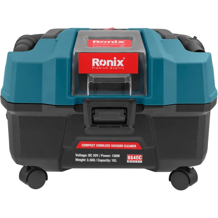 Ronix 8640C Kompakt Akku Sauger 15L, 20 V DC 150 W, Nass- und Trockensauger für Makita 18 V, inkl. HEPA-Filter, leicht und tragbar