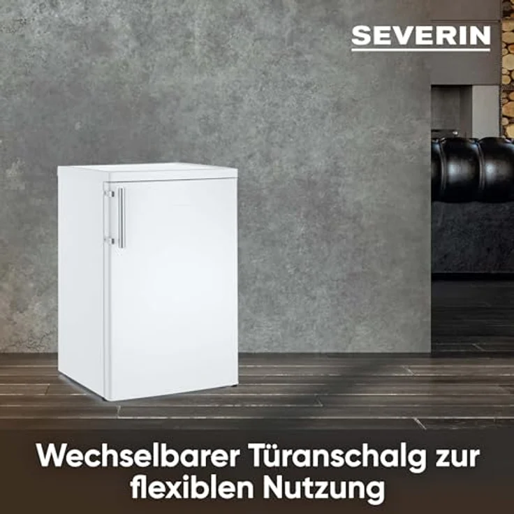 SEVERIN Table-Kombi-Kühlschrank, Veggiebox für Aufbewahrung von Obst und Gemüse, intergrierte LED-Beleuchtung, 120 L Nutzinhalt, weiß, TKS 8846 – Bild 3