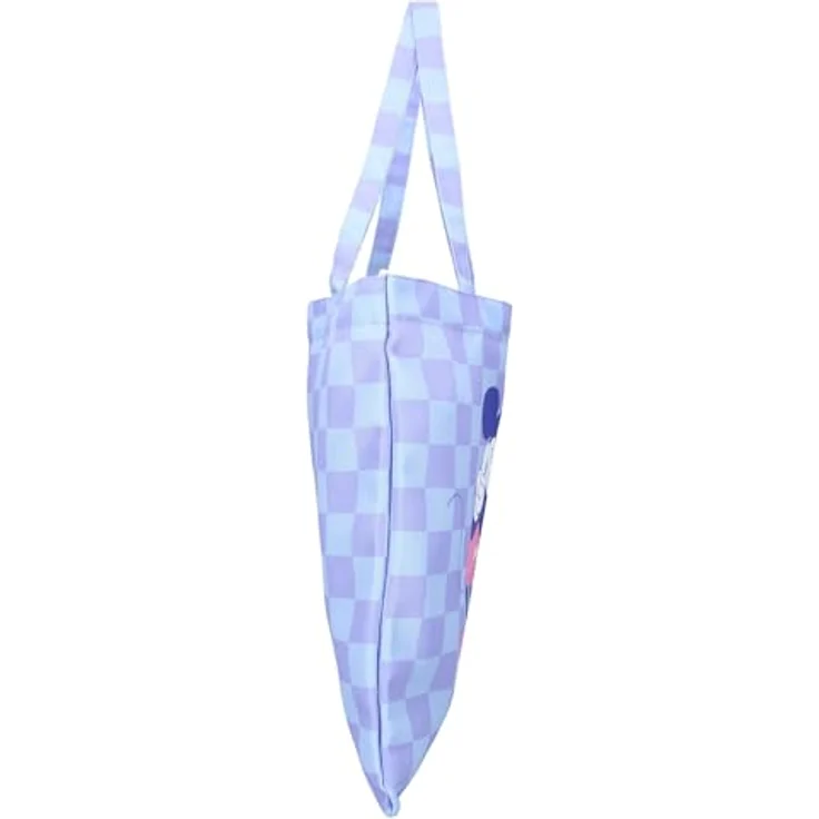 Disney Mickey Mouse Shopper - stylische Einkaufstasche für Disney-Fans, lila und blau quadratischer Aufdruck – Bild 3