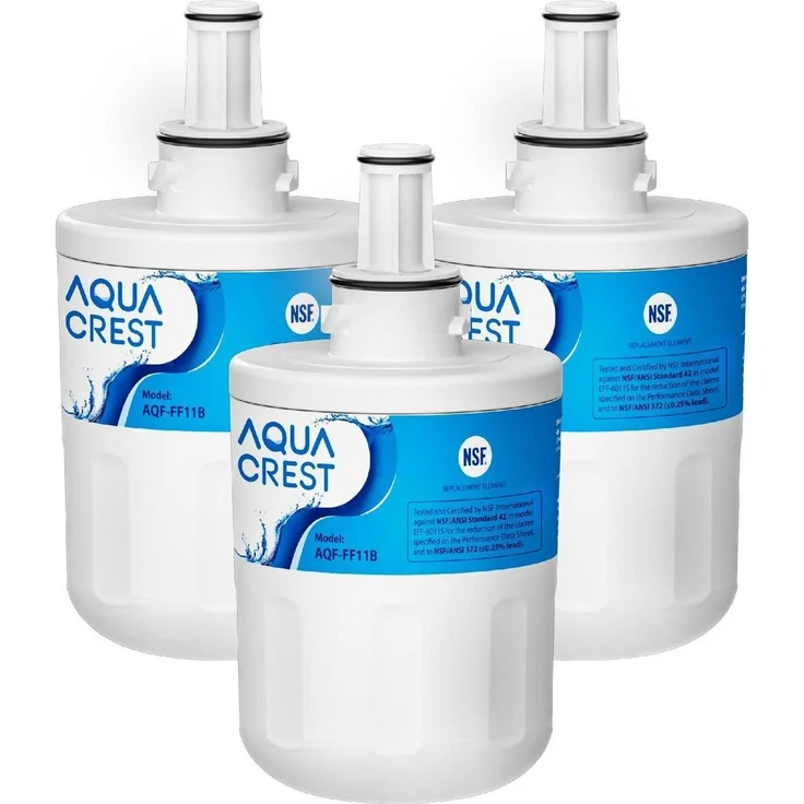 AQUA CREST Kühlschrank Wasserfilter Ersatz für Samsung DA29-00003G, 3 Stück, NSF/ANSI zertifiziert, chlorreduzierend, bleifrei, 6 Monate frisches Trinkwasser
