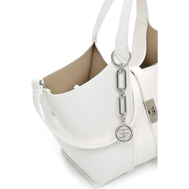 Suri Frey SFY Daggy Shopper Tasche S, 37 cm, weiß, 100% Polyurethan – Bild 6