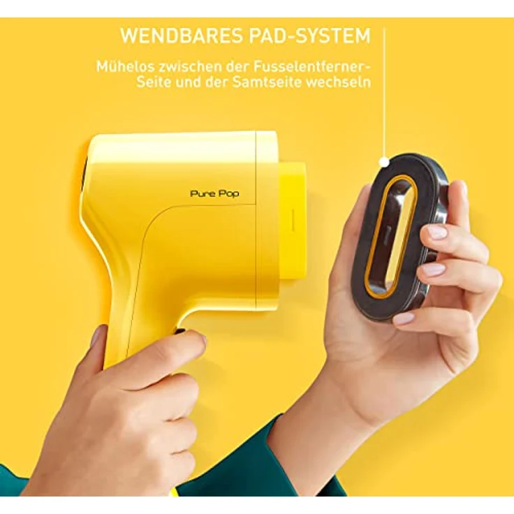 Tefal DT2026 Pure Pop Dampfbürste | 1300 W | 70 ml Wassertank | entfernt bis zu 99,99% der Viren/Bakterien/Keime | schnelles Aufheizen | 20 g/Min. kontinuierliche Dampfabgabe | Gelb/Schwarz – Bild 4