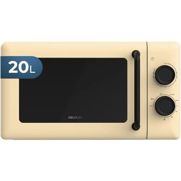 Cecotec Mechanische Mikrowelle mit Grill 20L Proclean 3110, 700 Watt Leistung, gelb – Bild 1