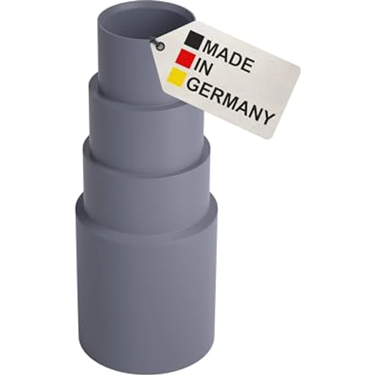 BAUHELD Staubsauger-Schlauch Aufsatz, Adapter aus PVC-Gummi für Kärcher, Parkside, Bosch, Makita, Festool, Eibenstock, Dunkelgrau, Made in Germany – Bild 1