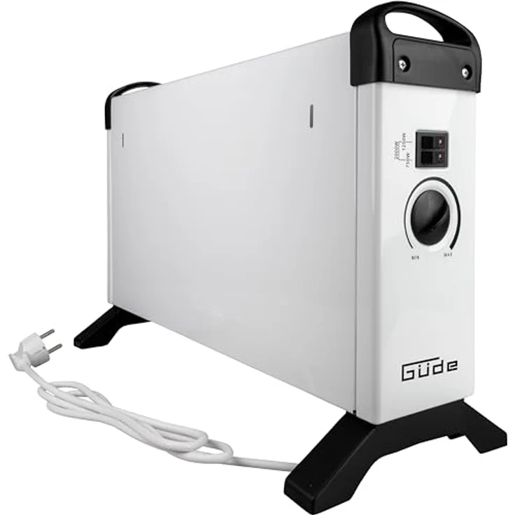 Güde Konvektionsheizgerät GKH 2000 (2 kW Heizleistung, 3 Heizstufen, lautlose Konvektionswärme, Überhitzungsschutz, Tragegriffe) – Bild 1