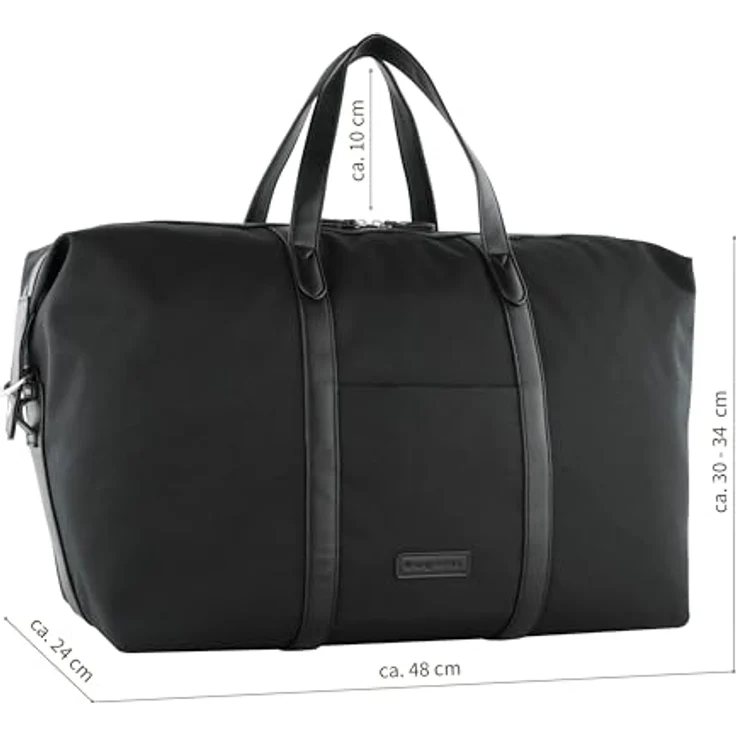 bugatti Maro Weekender Reisetasche, 48 cm, schwarz, 100% Polyurethan – Bild 2