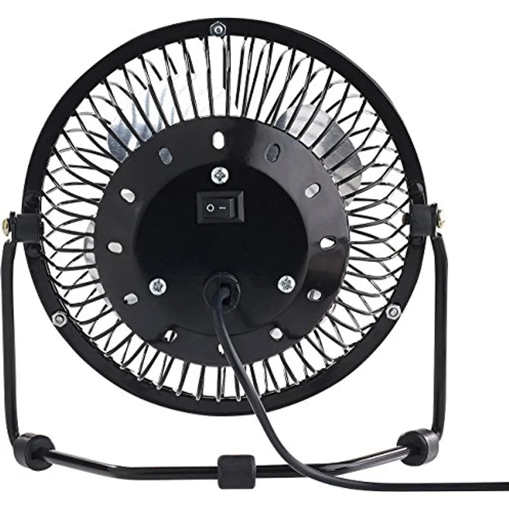 Mini-USB-Tischventilator, Vollmetall, neigbar um 360Grad , 2,5 W, Durchmesser 15 cm – Bild 6