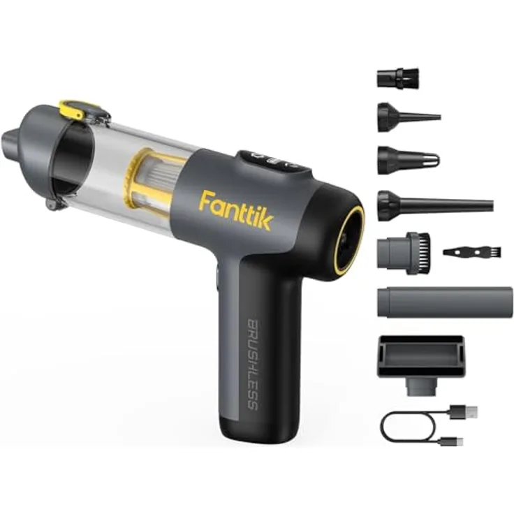 Fanttik Slim V9 Mix, kabelloser Handstaubsauger mit 20.000 Pa Saugkraft und HEPA-Filter