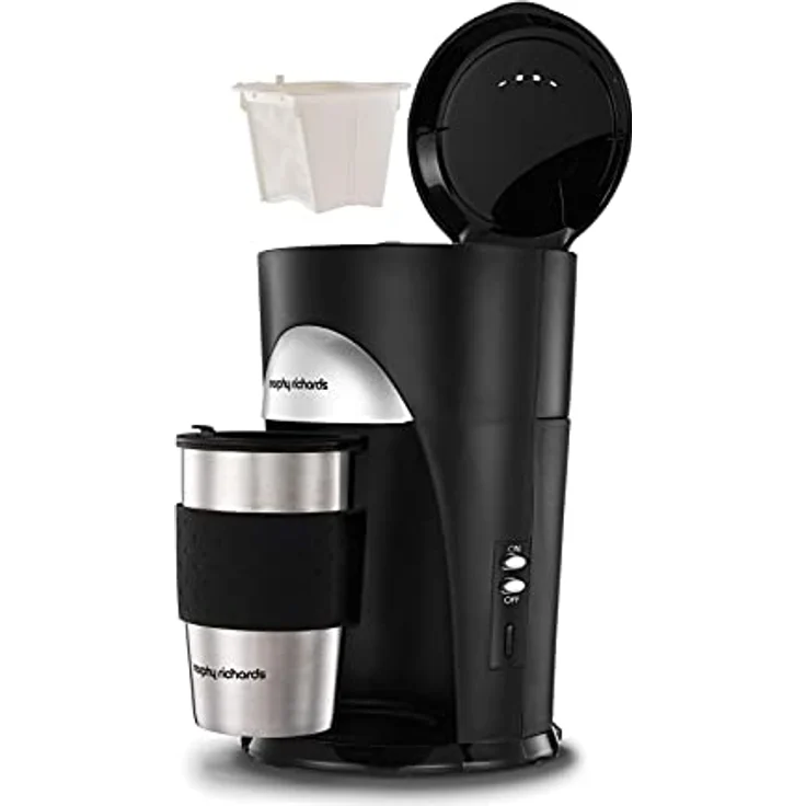 Morphy Richards 162740 Schwarz und gebürsteter Edelstahl Coffee-to-Go Filterkaffeemaschine Kaffeemaschine, 300 ml – Bild 5
