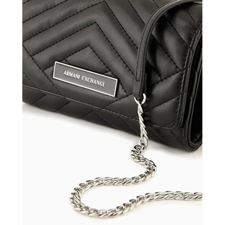 Armani Exchange Paige Umhängetasche, 20 cm, schwarz, 100% Polyurethan – Bild 4