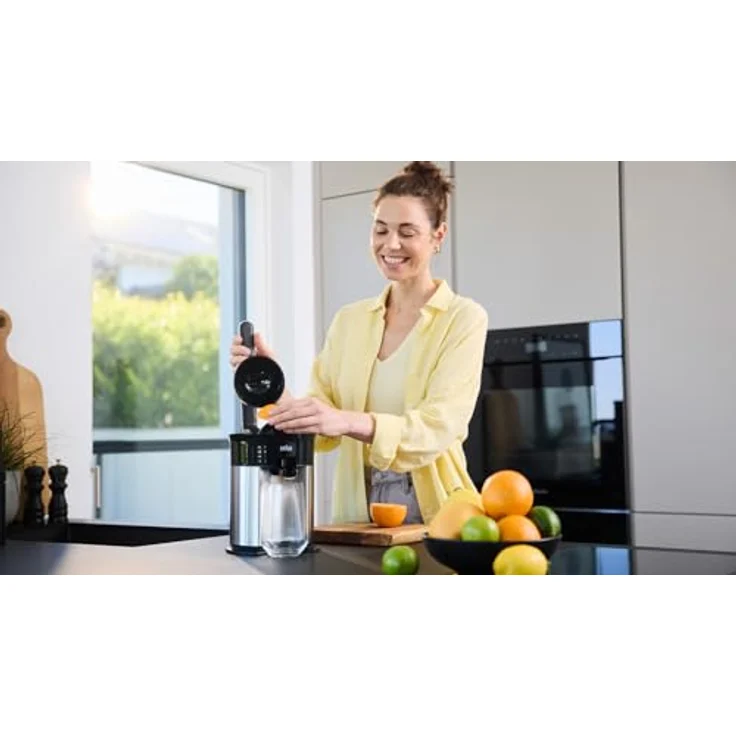 Braun CJ 7050 BK, Entsafter mit universellem Presskegel, Anti-Tropf-System und Start-/Stopp-Automatik, Schwarz – Bild 5