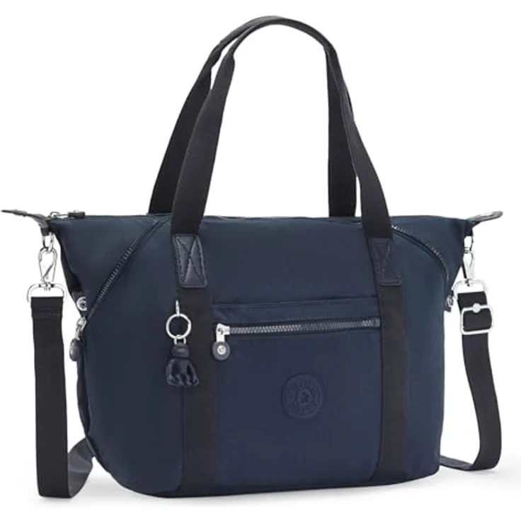 Kipling Basic Art Schultertasche, praktische Umhängetasche mit abnehmbarem Schultergurt und geräumigem Hauptfach, Blau – Bild 2