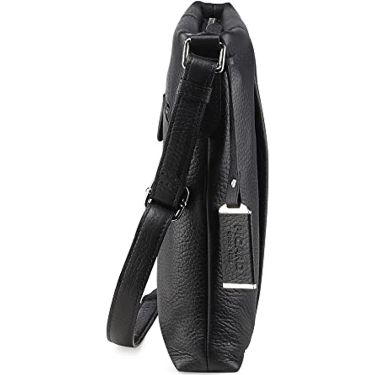 Picard Pure, Handtasche aus Premium Rindsleder mit verdeckter Zippertasche, Schwarz – Bild 5