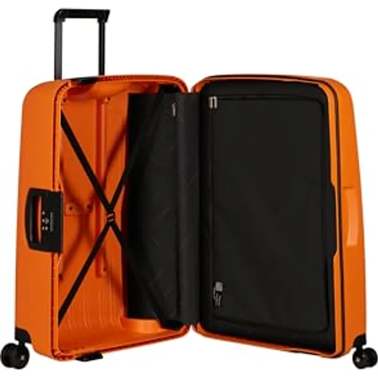 Samsonite S'Cure Hartschalenkoffer 69 cm - Mittelgroßer Trolley mit 4 Rollen, TSA-Schloss, 79 L, leicht, Orange (Apricot) – Bild 5