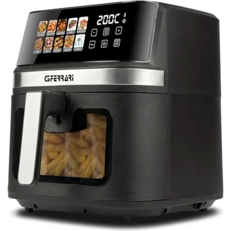 G3 Ferrari G10212 Friggisano Heißluftfritteuse, 8L, 1700W, Farb-Digitaldisplay, 10 Programme, BPA/PFOA-frei, 60-Minuten-Timer, inklusive Rezeptbuch – Bild 1