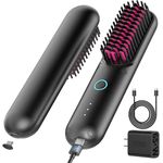TYMO Porta Glättbürste Kabellose PRO, Negativ-Ionen-Haarglätter Stylingbürste, USB-Aufladefunktion