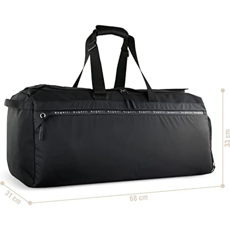 bugatti Blanc DeLight Reisetasche, 66 cm, schwarz, 100% Polyester, ideal für Reisen – Bild 2