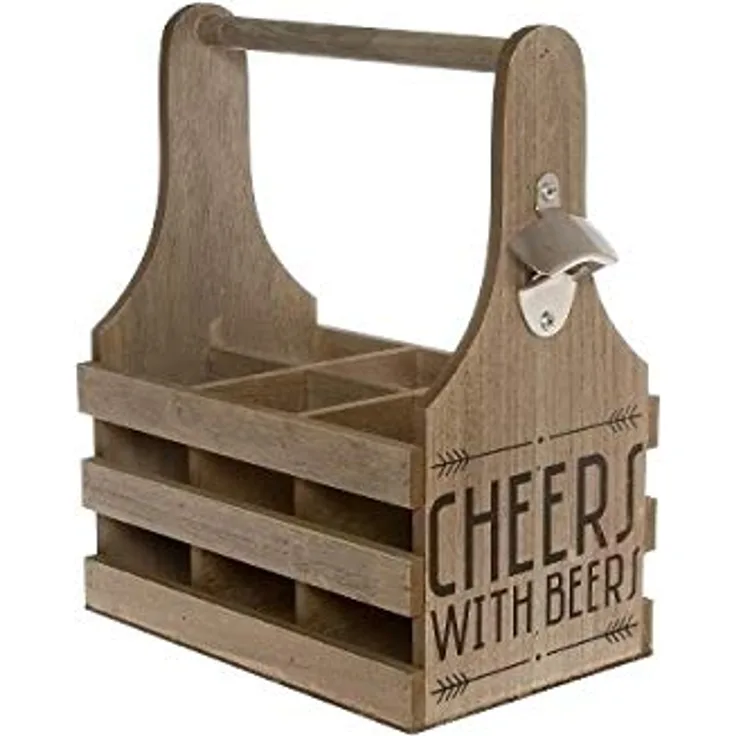 My Flair Gläserhalter, MDF, Holz Grau, 30 x 18 x 30 cm