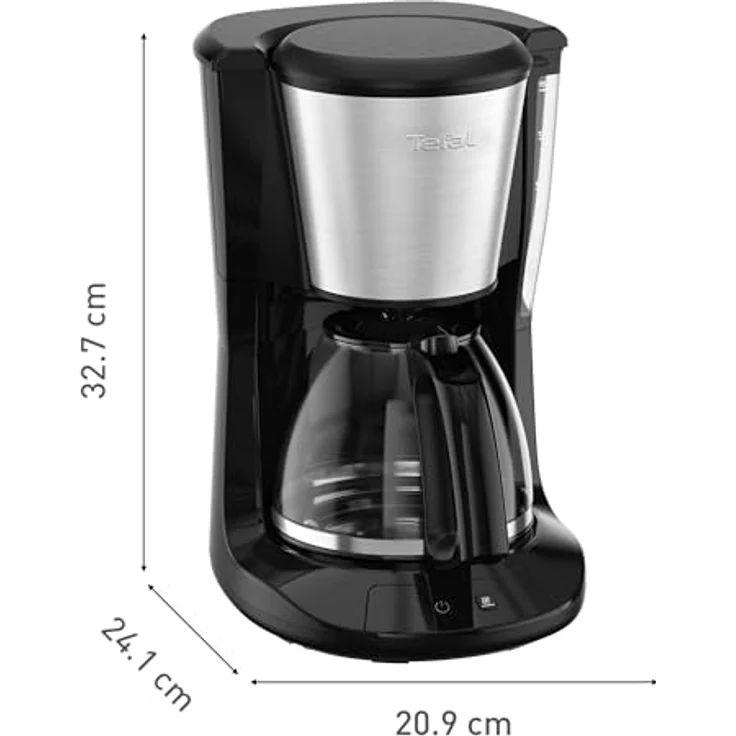 Tefal Subito RVS CM5S1D, Filterkaffeemaschine mit 1.25L Wassertank für bis zu 15 Tassen, Schwarz – Bild 10