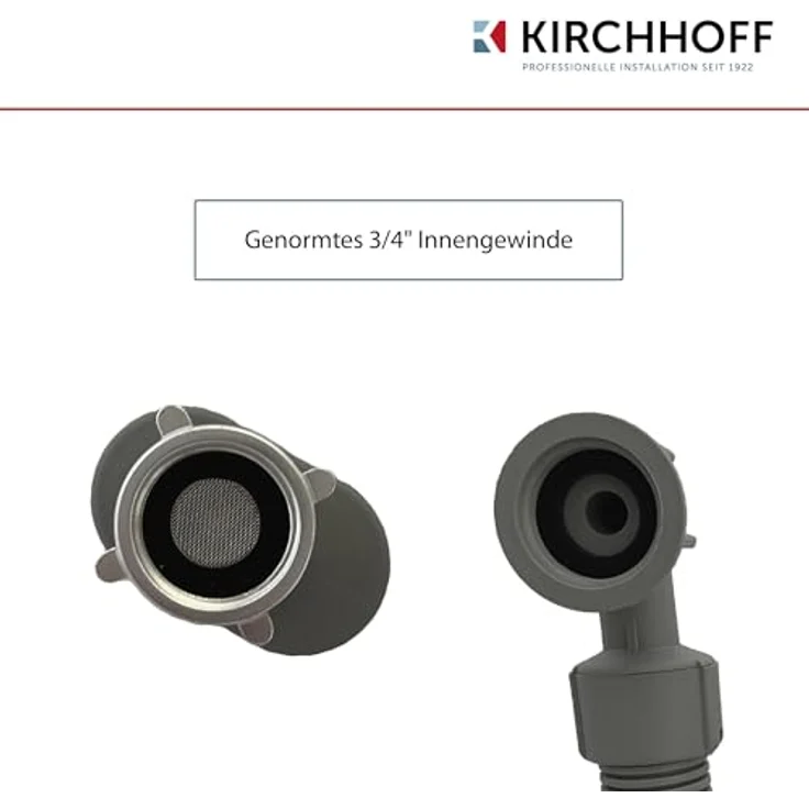 Kirchhoff Sicherheits-Zulaufschlauch 24,2 mm (3/4 Zoll IG) x 3 m, optimaler Schutz vor Wasserschäden für größere Distanzen – Bild 2