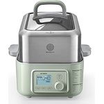 BUYDEEM G563 5 Quart Elektrischer Lebensmitteldampfer zum Kochen, One Touch Gemüse Dampfgarer, Digitaler Multifunktionaler Dampfgarer, Schwarz