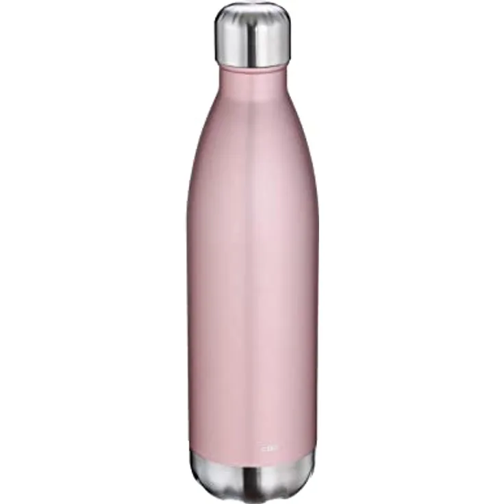 cilio Trinkflasche Edelstahl | 750ml | roségold | auslaufsicher | Thermosflasche auch für kohlensäurehaltige Getränke | hält bis zu 18h warm und 24h kalt, 544152