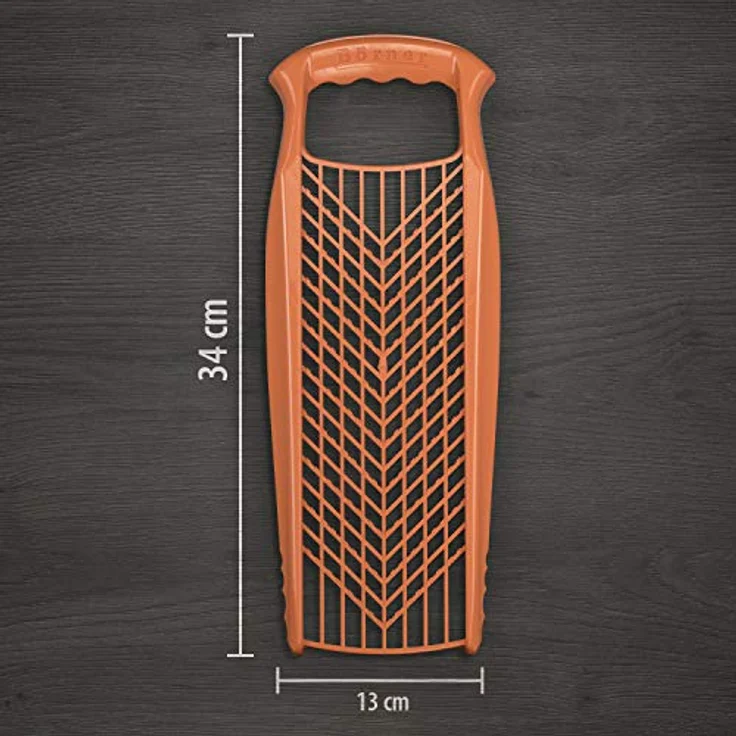 Börner Reibe PowerLine (Fein & Grob) • Küchenreibe für Gemüse, Obst und Käse • Gemüsereibe beidseitig verwendbar • Gemüsehobel • Käsereibe • Küchenhobel (Orange) – Bild 2