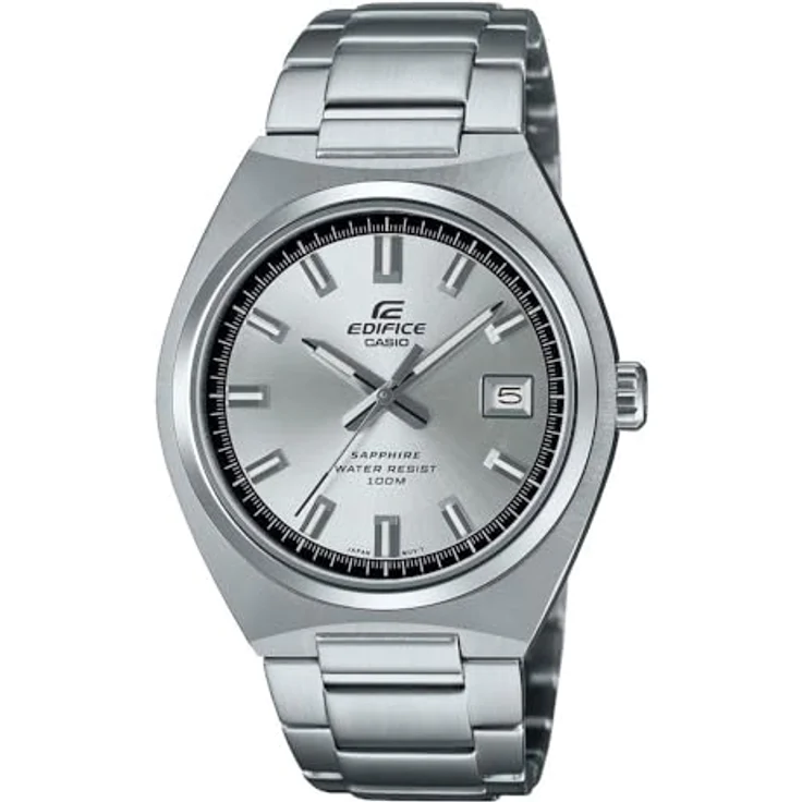 Casio Wrist Watch ANALOG, Edelstahl Armband, synthetischer Saphir, silber – Bild 2