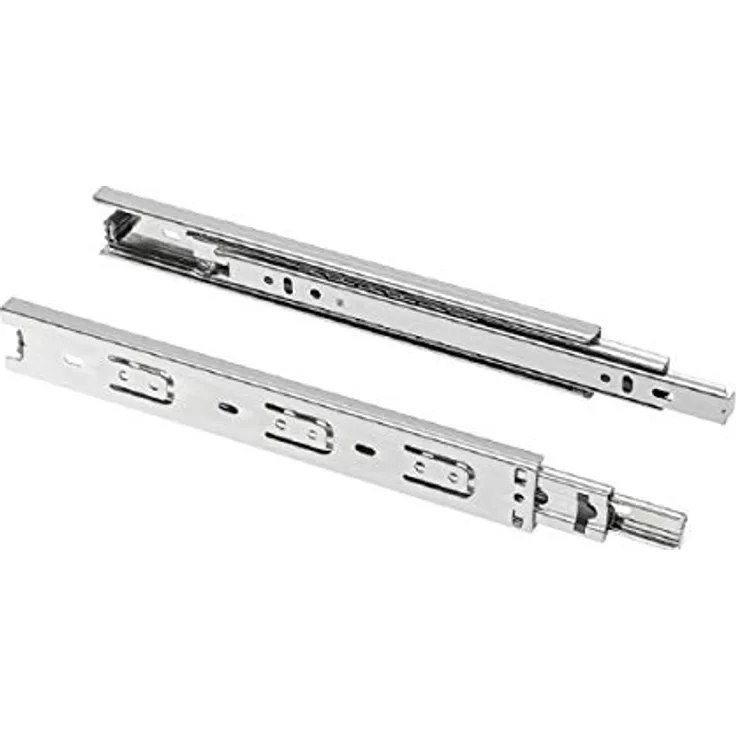 MS Beschläge Teleskopauszug 1 Paar Schubladenauszüge h 35mm Vollauszug Metall, einfacher Teleskopauszug, Höhe 35mm, Metall, Hochglanz verzinkt