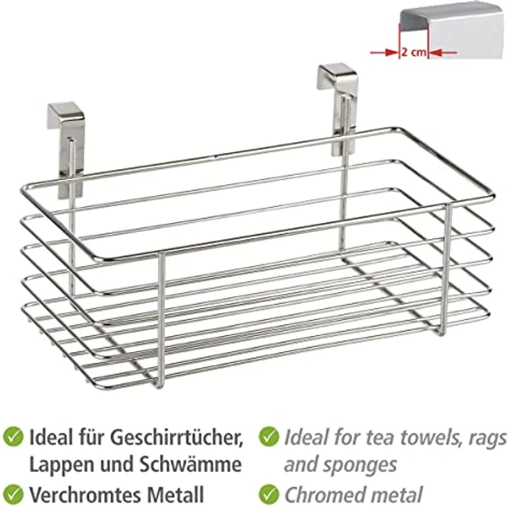 Wenko Einhängekorb Medium, 24 x 11,5 x 15 cm, chrom – Bild 4