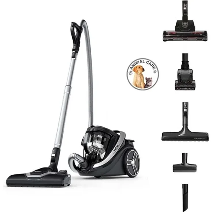 Tefal Staubsauger Silence Force Cyclonic Total Clean, HEPA-Filter, 2,5 l Staubbehälter, 12 m Reichweite, Turbo-Bürste, leise (59 dB)