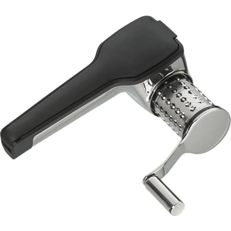 WMF Kitchen classics Käsereibe 20 x 14 x 8 cm, Mühle mit Trommelreibe, Cromargan Edelstahl, auch für Linkshänder – Bild 3