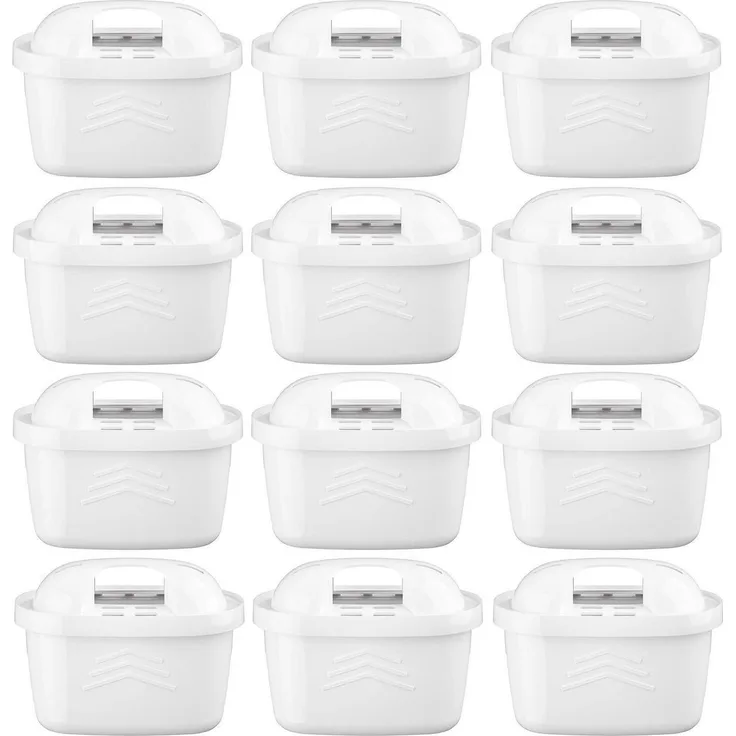 Icepure Wasserfilterkartuschen 12 Stück, kompatibel mit Brita Maxtra+, Maxtra Plus, Mavea, Anna DuoMax, lebensmitteltaugliches Material, innovative Mehrschicht-Filtertechnologie