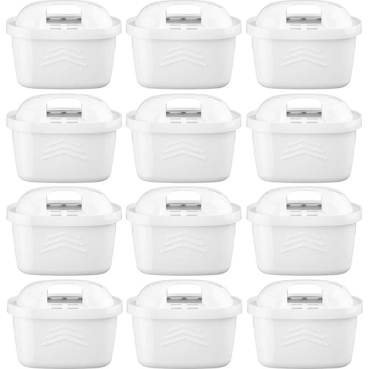 Icepure Wasserfilterkartuschen 12 Stück, kompatibel mit Brita Maxtra+, Maxtra Plus, Mavea, Anna DuoMax, lebensmitteltaugliches Material, innovative Mehrschicht-Filtertechnologie