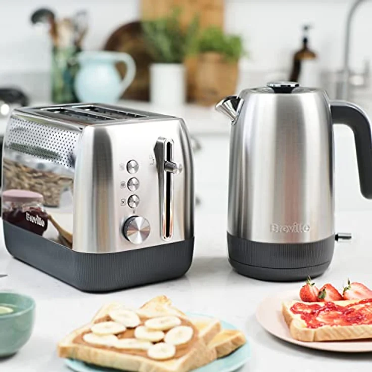 Breville Edge elektrischer Wasserkocher mit temperatureinstellung | 1,7 l | 2,4-kW-Heizelement für schnelle Kochzeiten | gebürsteter Edelstahl [VKT230X] – Bild 5