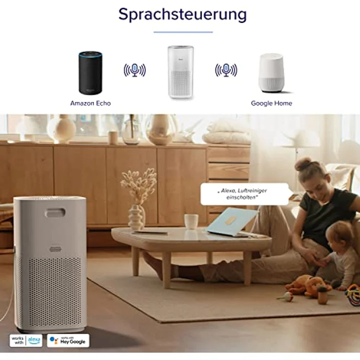 Levoit Core 600S LAP-C601S Smart Luftreiniger, 49 Watt, HEPA-Filter, weiß – Bild 6
