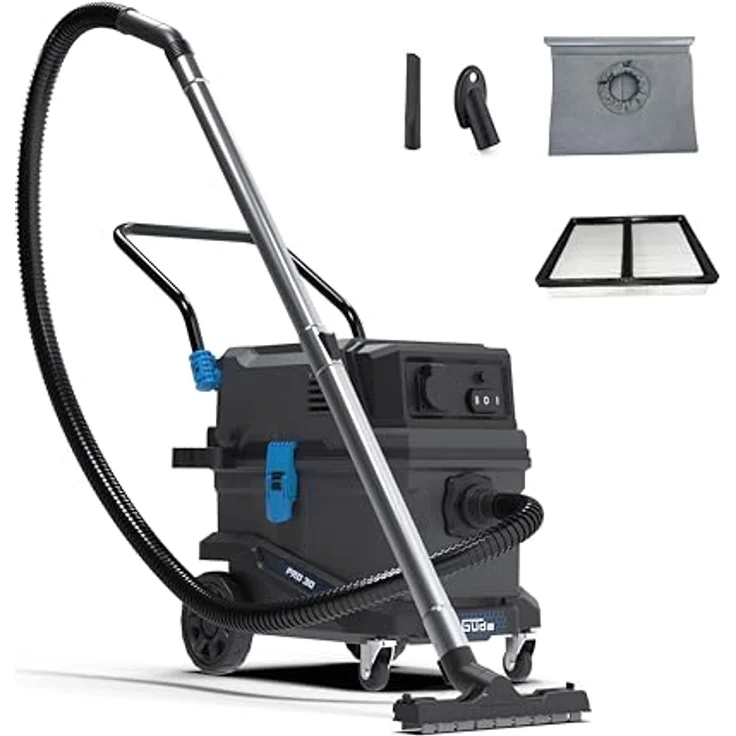 Güde Pro 30 17022, Nass-Trockensauger mit 1800 W, 30 l Behältervolumen und HEPA-Filter, Schwarz – Bild 1