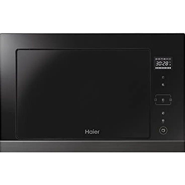 Haier Series 4 HOR38G5FT integrierte Mikrowelle mit Grill, 28 Liter, Touchscreen, 6 Funktionen, 8 Automenüs, 1450 W, Schwarz