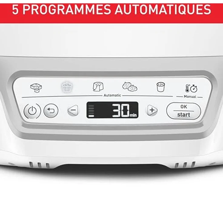 Tefal Cake Factory Délices Kuchenmaschine, 5 Auto-Programme, CreaBake, Muffinformen, Madeleine, Minicake, große antihaftbeschichtete Form, KD812110, Silberfarben – Bild 3